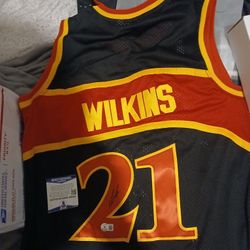 Authentic Signed Dominic Wilkins Jersey 