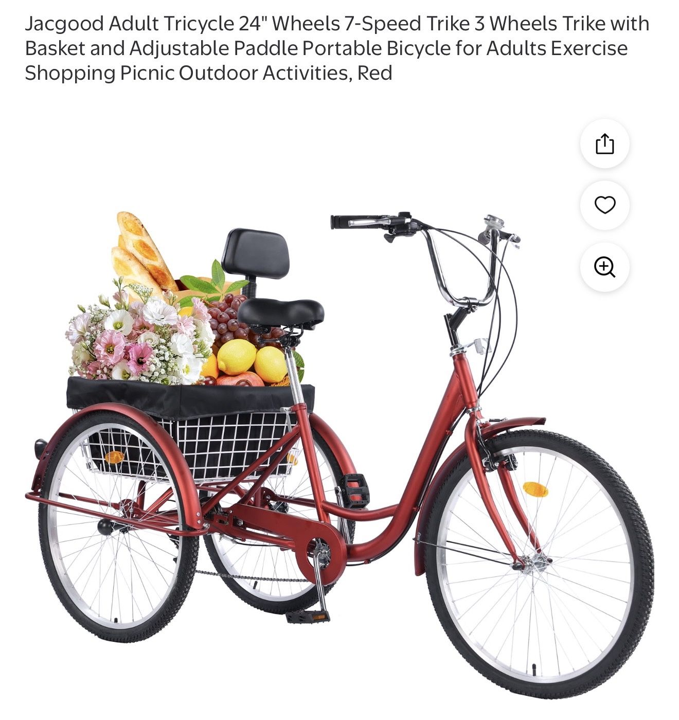Adult tricycle With Basket