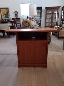 TEAK WOOD PRINTER/TV CABINET