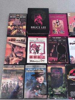SUPER RARE VINTAGE VHS MOVIE COLLECTION BRUCE LEE, WESTERNS & CLASSICS