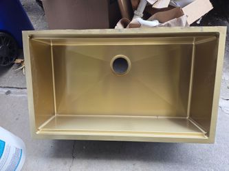 33" L x 22" W Drop-in Workstation Kitchen Sink 16 Gauge Stainless Steel Kitchen Sink Topmount Sink gold