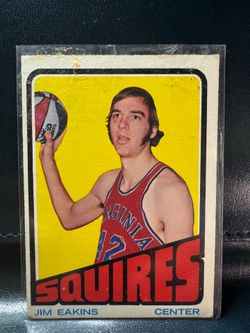 1972-73 Topps Basketball card (#213) featuring Jim Eakins of the ABA's Virginia Squires.
