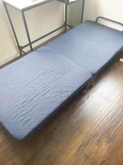 Navy Folding Bed With Mattress