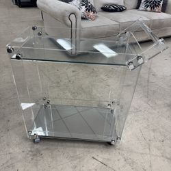 Vintage Lucite Bar Cart - Good Condition  - 25” x 15” - Retail: $1650