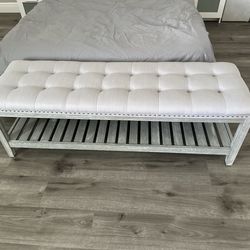 Beautiful gray bench