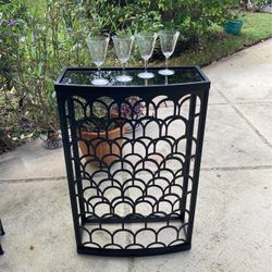 Deco Style Wine Rack With Serving Station