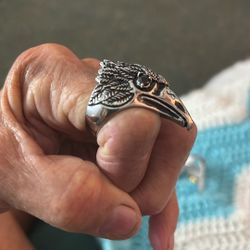 Men’s Eagle Head Stainless Steel Ring
