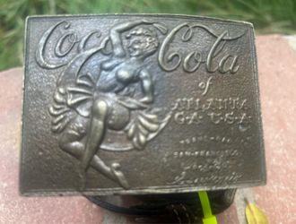 Vintage Coca-Cola Brass Belt Buckle
