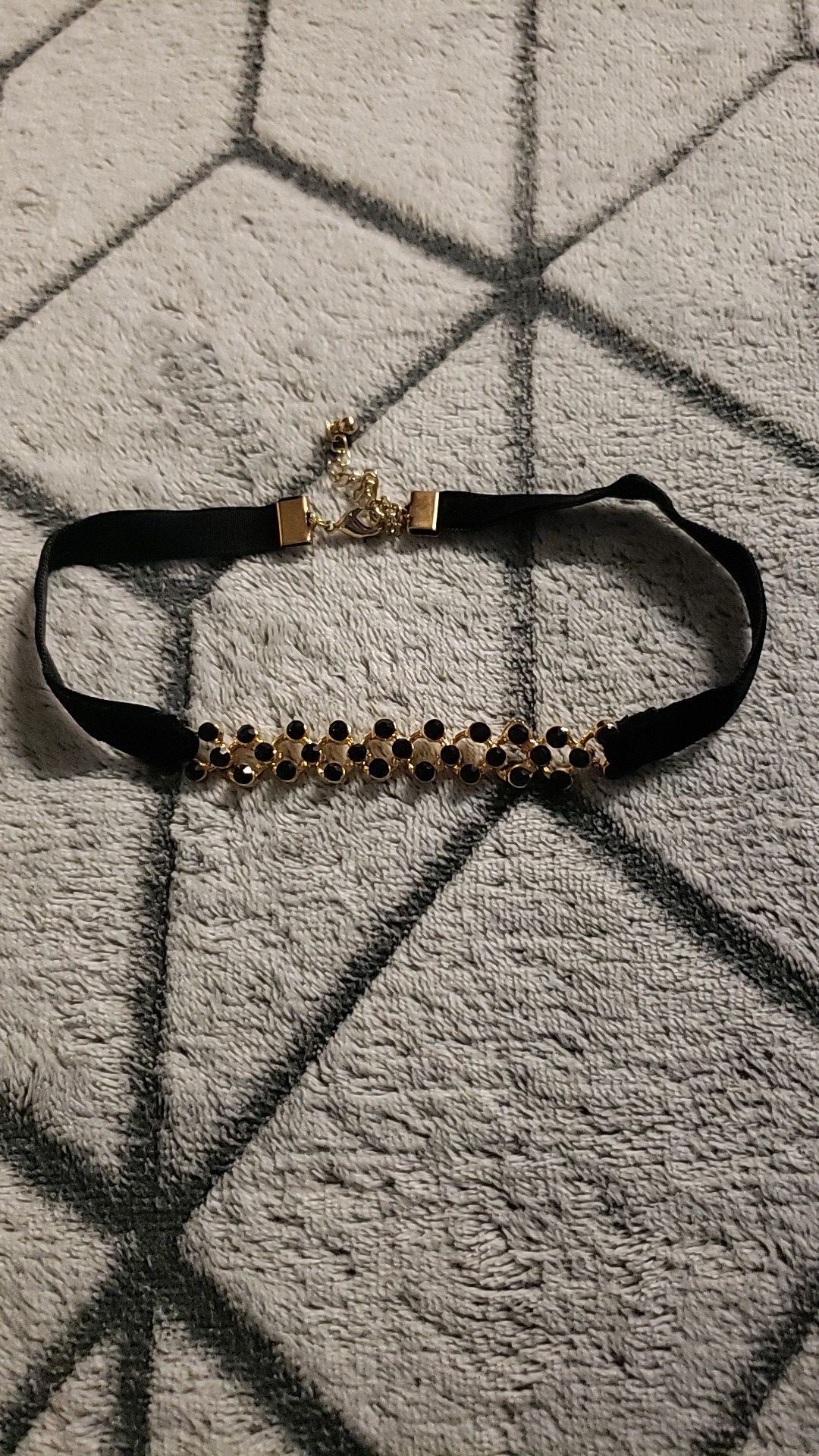 Velour choker necklace