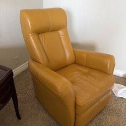 Real leather recliner