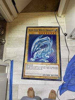 Blue Eyes White Dragon Floor Mat Rug