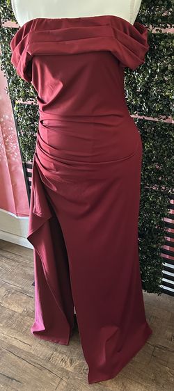 Large-Burgundy Long Dress, Formal