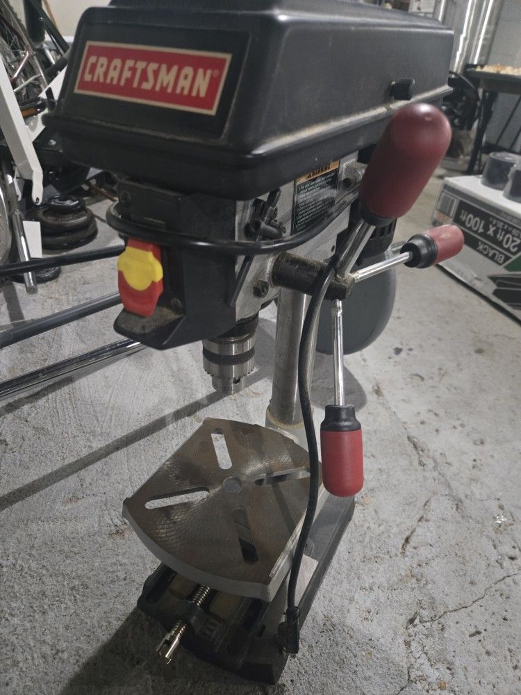 Craftsman 9" Drill Press drilling metal wood benchtop