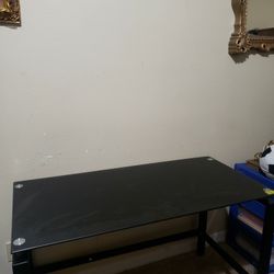 Black Glass Office Table