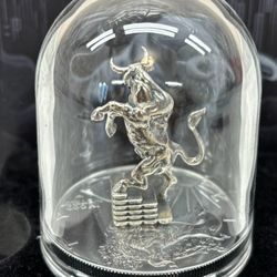 1oz .999 Silver Eagle W/.925 Bull Statue Bull