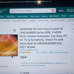 Samsung 4k TV 43 Inches 