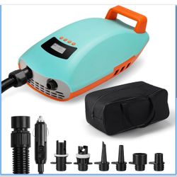 Swonder Seawolf Paddle Board Pump, 30% Faster 20 PSI SUP Electric Air Pump w/Dual Cylinder, Dual Stage & Active Cooling System, Supports 4 SUPs in a R