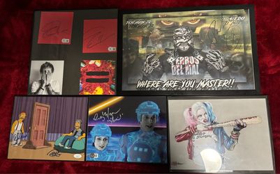 Autograph picture lot (cheech&chong and ed sheeron)