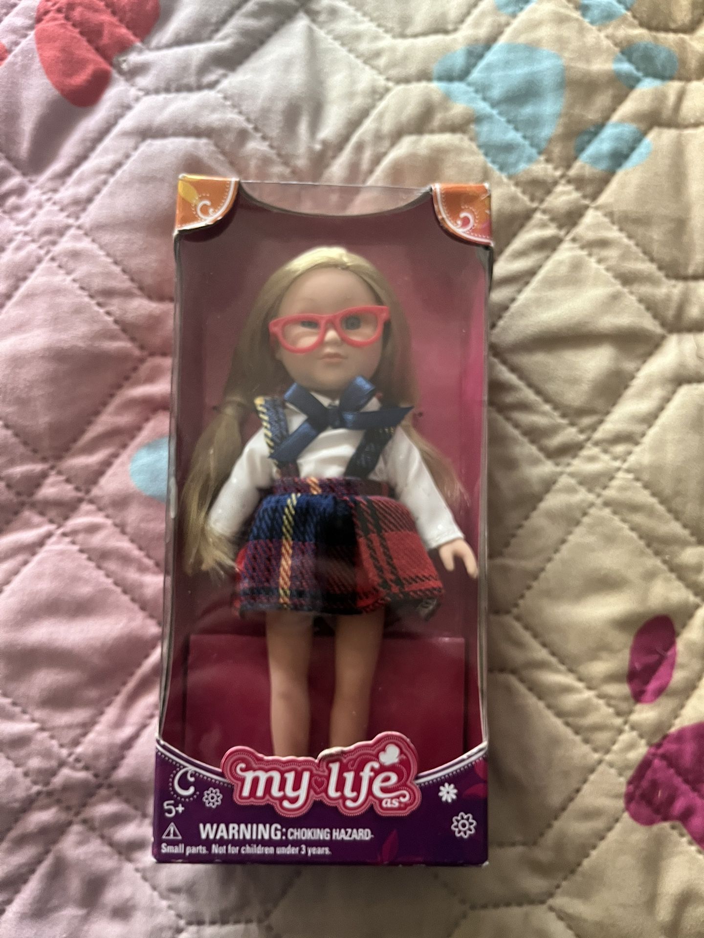 My Life as School Blonde Girl & African American Boy  7" Doll 