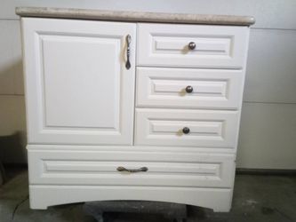 Vanity w Stone top and sink 37" x 21.5" $125
