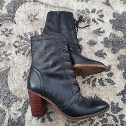 Franco Sarto Enzo Leather Lace Up Booties