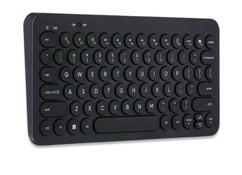 onn Mini Compact Wireless Office Keyboard USB Receiver, 78 Keys, Grey