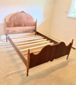 Antique Full Size Wooden Bed Frame