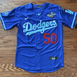 Betts Blue World Series Dodgers Jersey