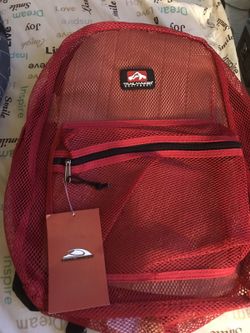 Brand new red net backpack