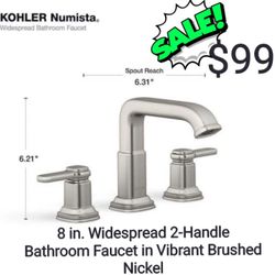 KOHLER

Numista 8 in. Widespread 2-Handle Bathroom Faucet in Vibrant Brushed Nickel

