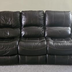 Leather Power Reclining Sofa - Move Out Sale
