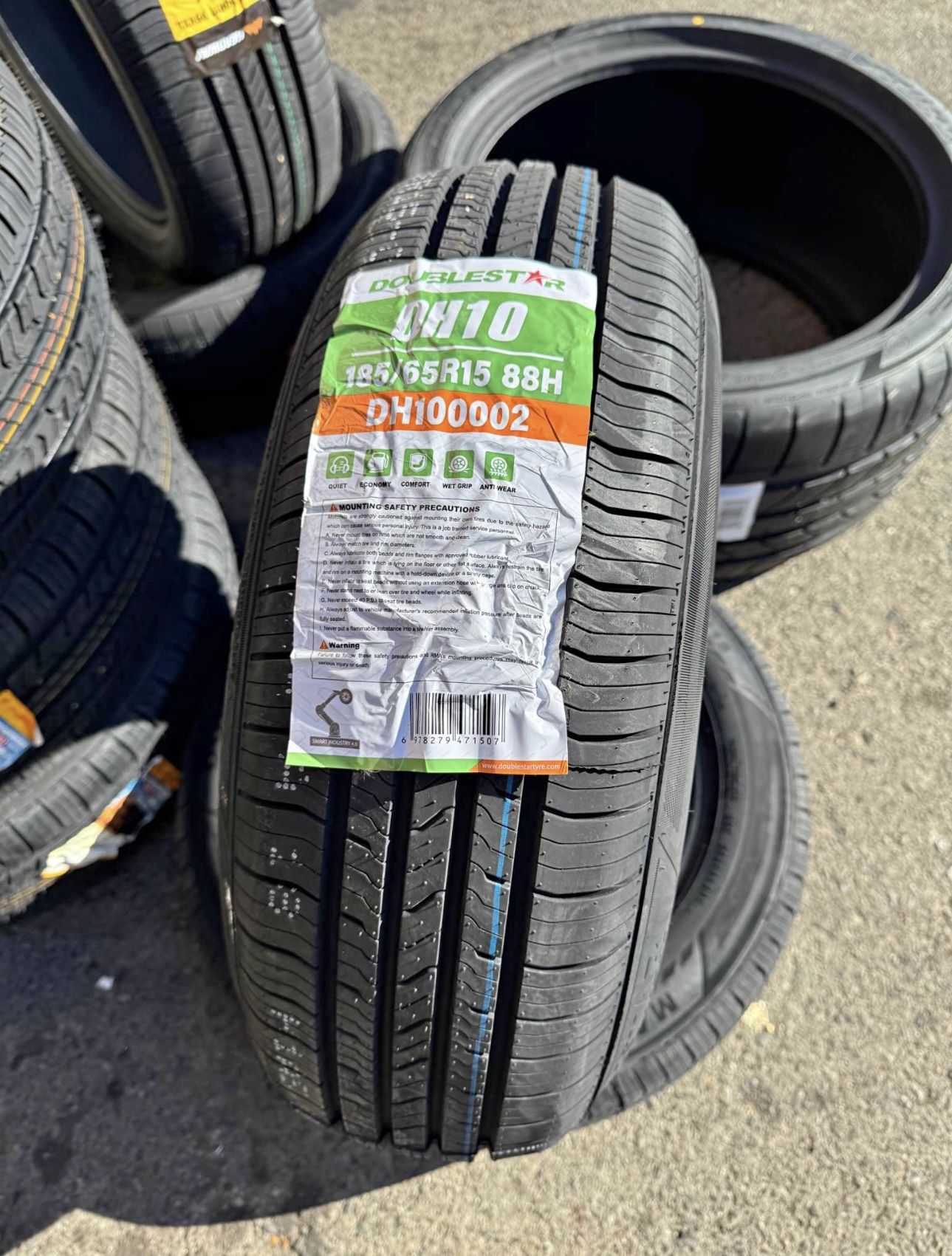 185-65-15 DoubleStar DH10 88H brand new 4 tires Free Mount Balance installation 185/65/15 llantas