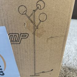 3-Globe Mid Century Black Tree Floor Lamp 