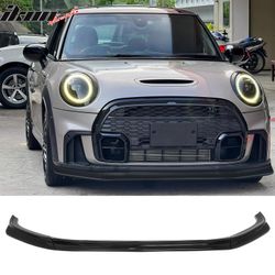 Fits 2022-2024 Mini Cooper F55 F56 DAG Style Front Bumper Lip Spoiler Gloss Black
