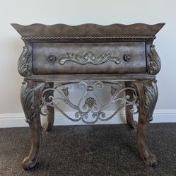 Two Ornate Side Tables 