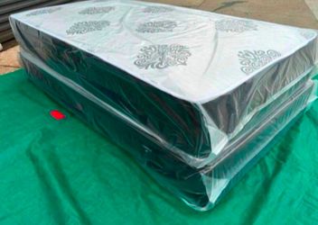 New TWIN SIZE MATTRESS WITH BOX SPRING SET COLCHONES NUEVOS INDIVIDUALES 