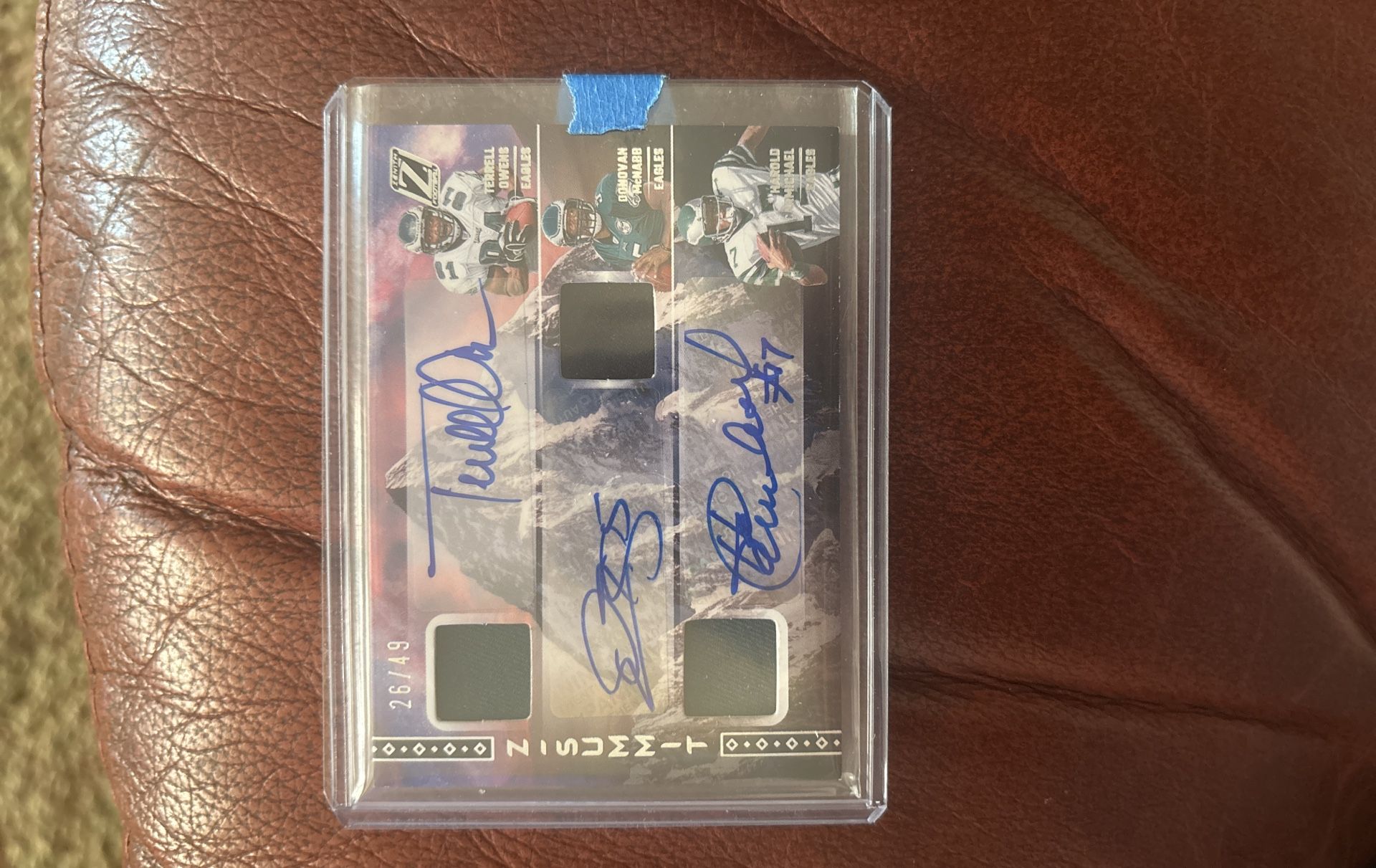 2024 Panini Zenith Mcnabb Owens Carmichael Z Summit Triple Auto /49
