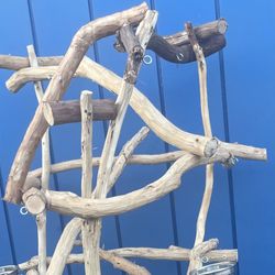 Thick MACAW Perch Tree…  Hard Durable Ribbon Wood, Lasts For Years !! 
