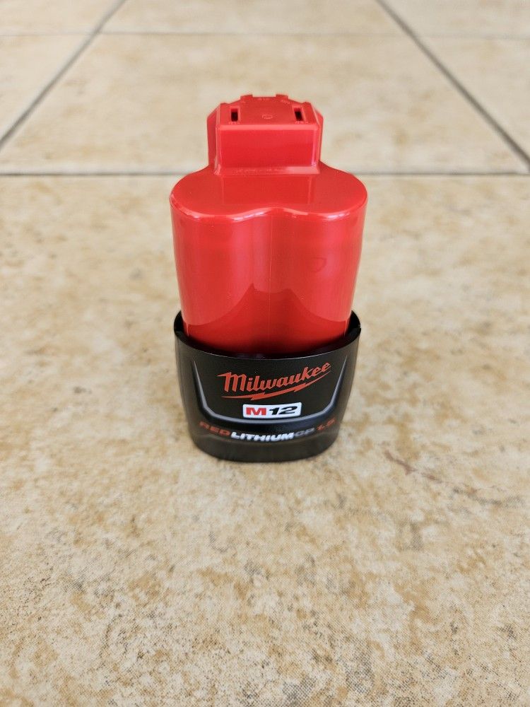 Milwaukee M12 1.5AH Battery- Brand New Open Box