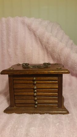 9 Piece Vintage Wooden Coaster Set