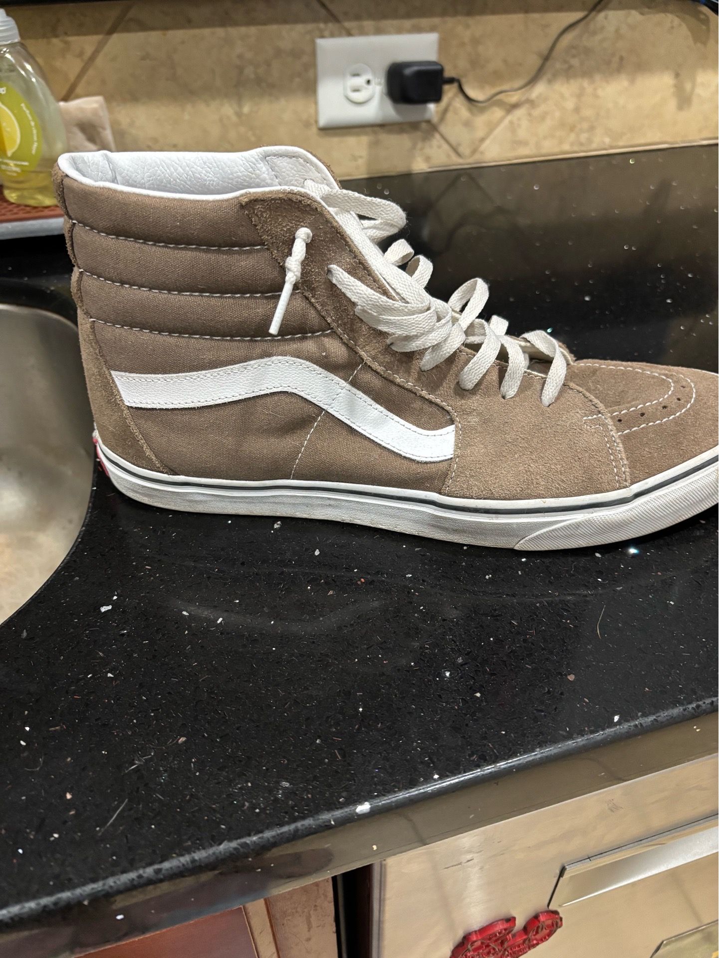 beige suede sk8 hi