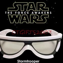 2015 Star Wars, The Force Awakens Official Genuine Real 3D STORMTROOPER Glasses. 