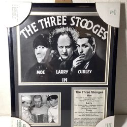 Official Three Stooges memorial obituary, collectible.