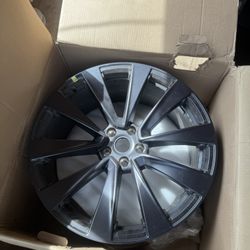 OEM Tesla Model X (03/2021-05/2025) 22" New Turbine Gunpowder (rear only)