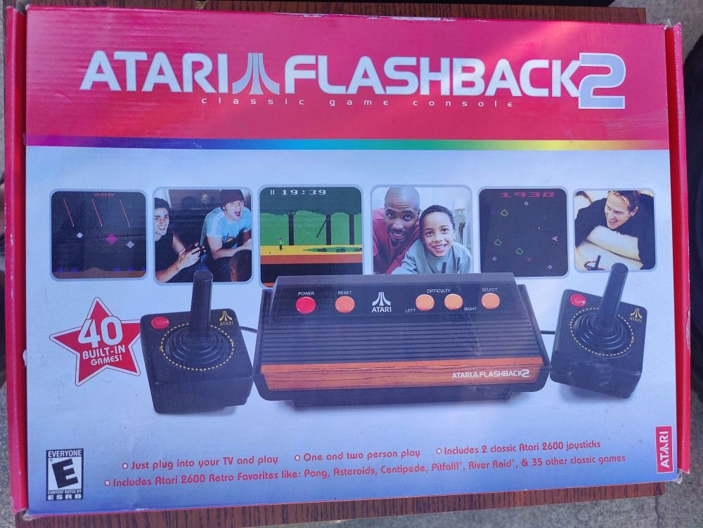 Atari Flashback 2 Classic Console – 40 Built-in Games, Boxed!