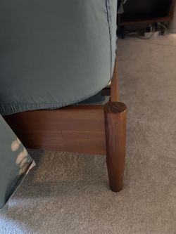 Wooden, platform king bed and Bear mattress