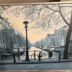 IKEA Amsterdam Canal Canvas Print Wall Art