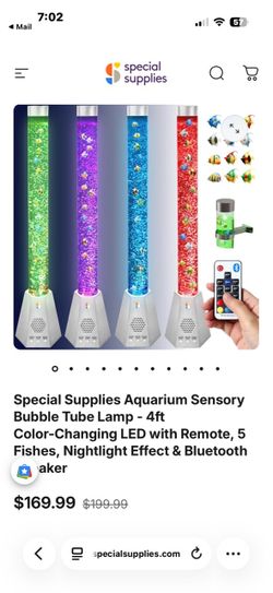 Special Supplies Aquarium Sensory Bubble Tube Lamp 4ft