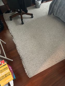 Gray Wool rug.