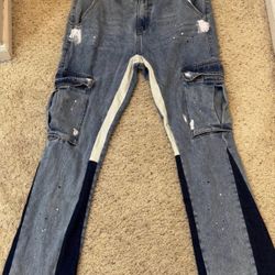 Flared Denim Jeans Size M